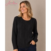 Blue Seven Pullover golven 248177 Zwart Blue Seven Pullover golven 248177 Zwart